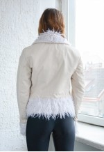 Vintage Authentic Cream Faux Fur Trim DIESEL Jacket