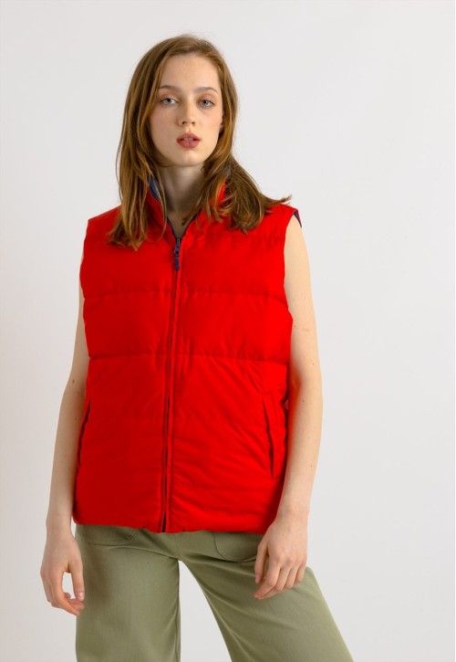 double side puff gillet vest 7301