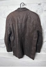 Vintage Brown Real Leather Jacket / Coat - M - L