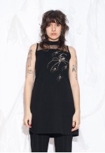Vintage Y2K Spider Mini Dress in Black