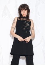 Vintage Y2K Spider Mini Dress in Black