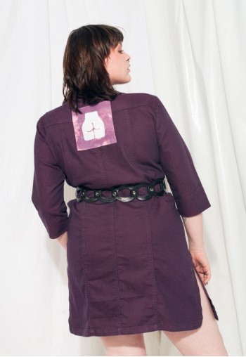 Reworked Dress Y2K Vintage Feminist Patch Shirt Dress