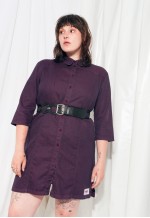 Reworked Dress Y2K Vintage Feminist Patch Shirt Dress