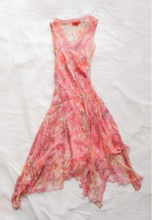 vintage Stylish fairy cottage Summery Watercolor Floral Dress