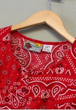 Vintage Y2K Paisley Summer Dress Red Pleated With Patterns