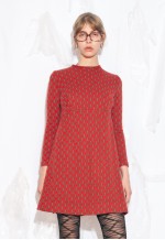 Vintage 60s Mod Mini Dress in Red