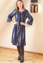 Navy oversize A line striped vintage dress