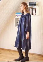 Navy oversize A line striped vintage dress