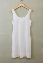 Vintage Y2K Slip Dress White With Floral Lace Details
