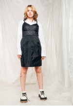 Vintage Slip Dress 50s Lace Lingerie Party Mini in Black