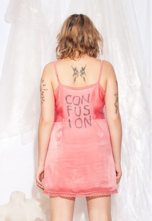 Vintage Slip Dress 50s Reworked Overdyed Confusion Babydoll