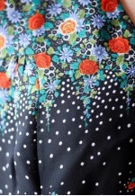Black sleeveless ditsy floral long maxi dress