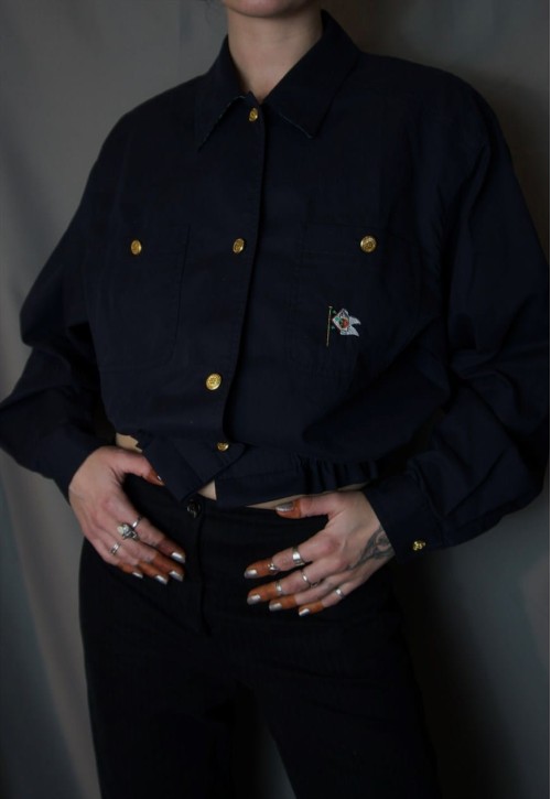 Dark blue shirt/bomber