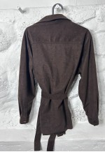 Vintage 80s Dark Brown Shirt Jacket - Large