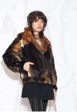 Vintage 70s Real Fur Bomber Jacket in Brown