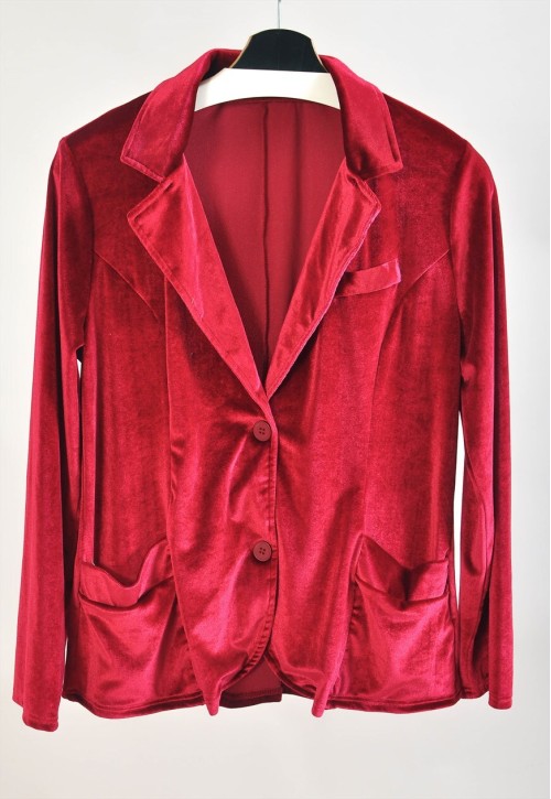 Vintage 00s velvet jacket in maroon
