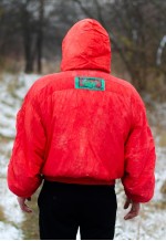 Vintage 90s Unique Winter Oversized Puffer Jacket in Orange