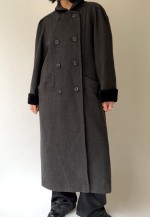 Vintage Long Grey Wool Coat