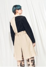 Vintage Trench Coat Y2K Reworked Reconstructed Beige Jacket