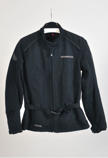 vintage 00s motorcycle racer jacket in black
