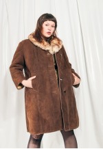 Vintage Shearling Coat 70s Penny Lane leather jacket