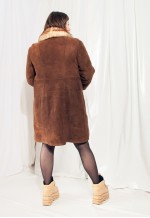 Vintage Shearling Coat 70s Penny Lane leather jacket