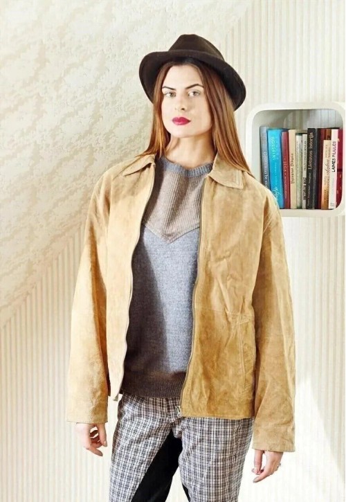 Sand camel colour vintage jacket