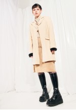Vintage Blazer Coat Y2K Long Jacket in Beige