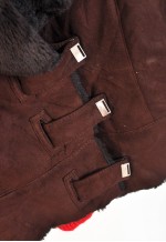 Vintage 0s faux suede faux shearling jacket