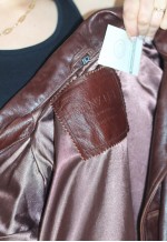 Vintage 70's Real Leather Tan Brown Fitted Blazer