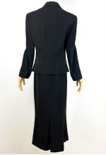 1990's Karl LAGERFELD skirt suit, Black Wool women's suit