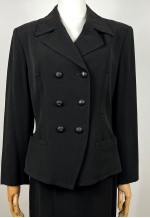 1990's Karl LAGERFELD skirt suit, Black Wool women's suit