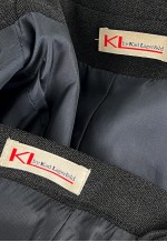 1990's Karl LAGERFELD skirt suit, Black Wool women's suit