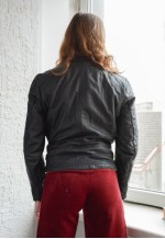 Vintage HARRO Black Leather Biker Jacket