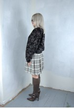 Vintage y2k shine baggy short baggy blazer jacket in black